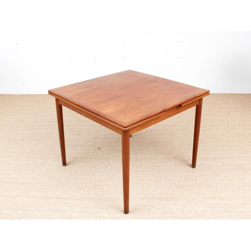 Scandinavian square dining table in teak - 1960s