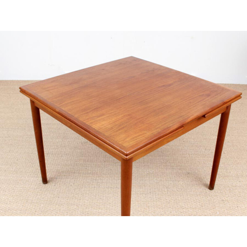 Scandinavian square dining table in teak - 1960s