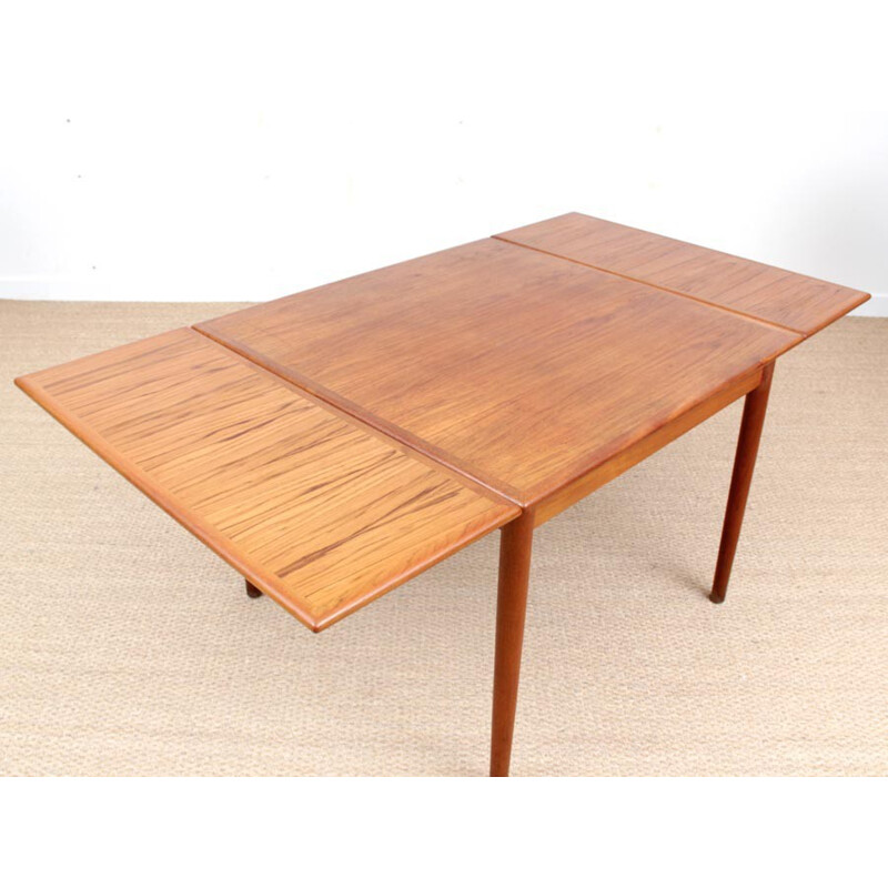 Scandinavian square dining table in teak - 1960s
