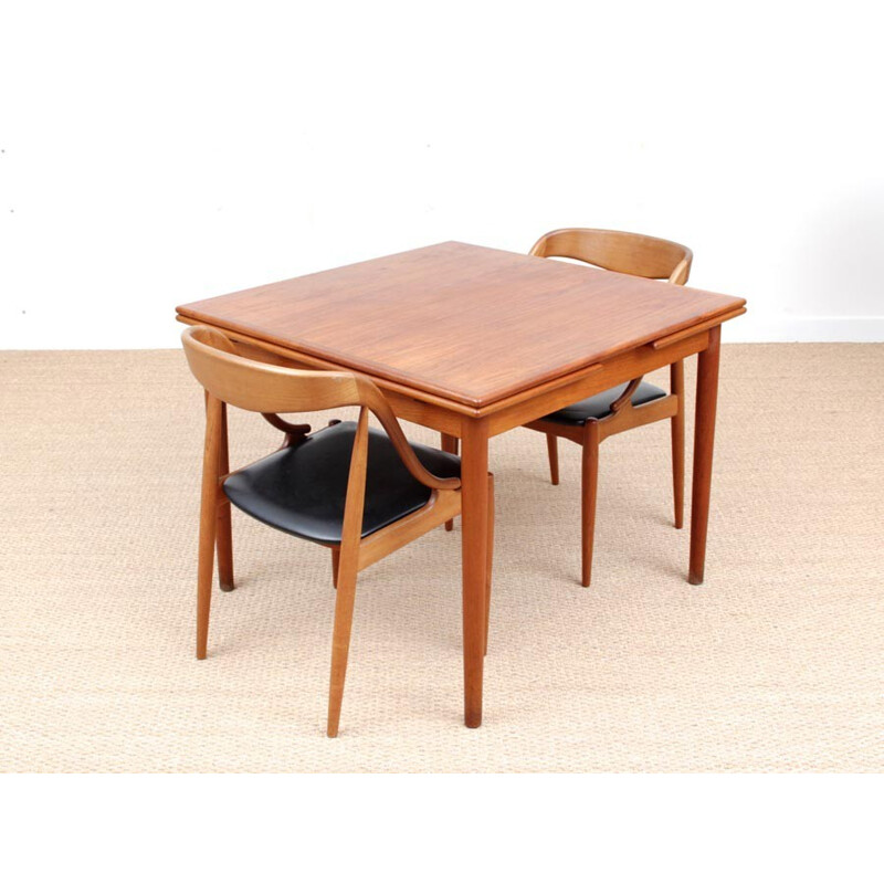 Scandinavian square dining table in teak - 1960s