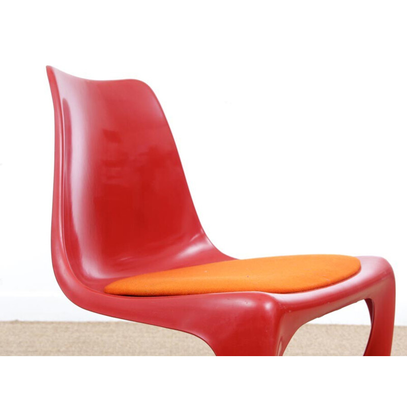 Suite of 5 scandinavian chairs model Modo 290 - 1960s