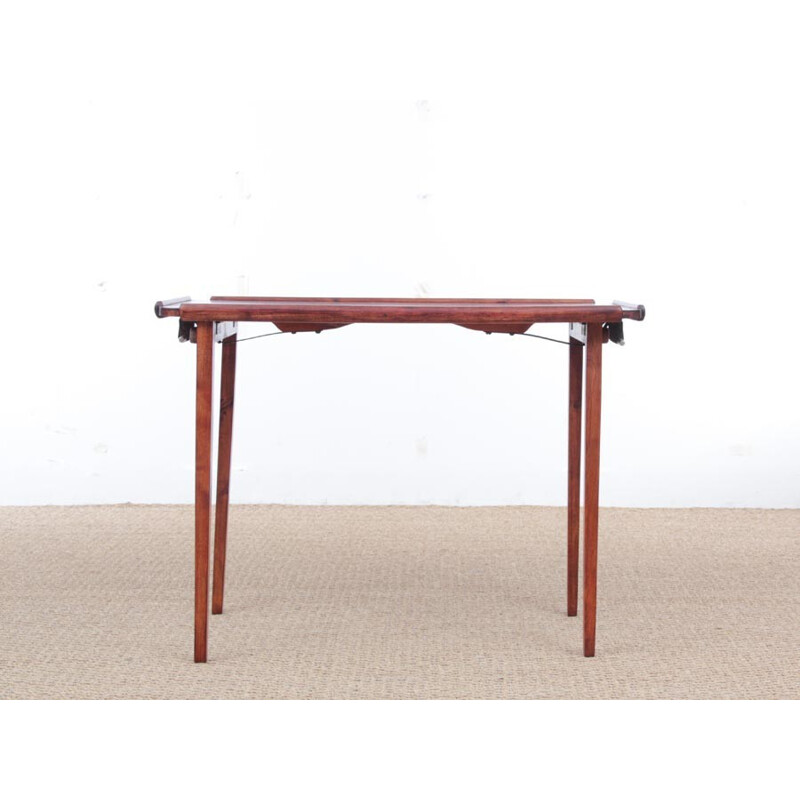 Scandinavian folding mahogany side table - 1950s