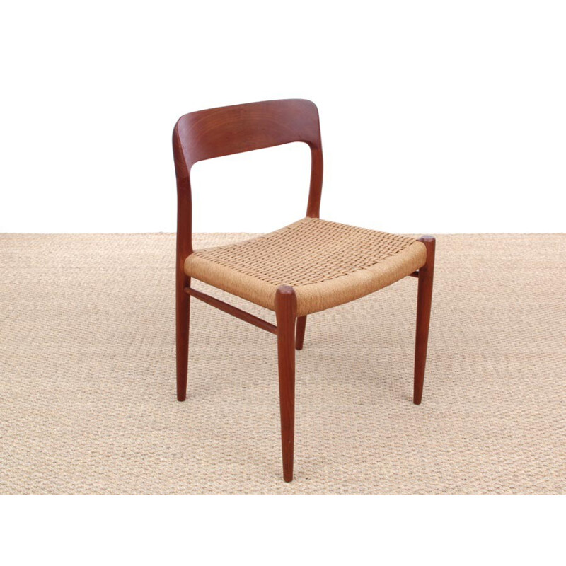 Set of 6 vintage scandinavian chairs model 75 - 1960s