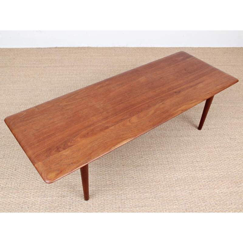 Vintage model 516 coffee table in solid teak  - 1950s