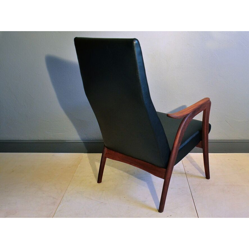 Vintage dutch teak armchair - 1960s