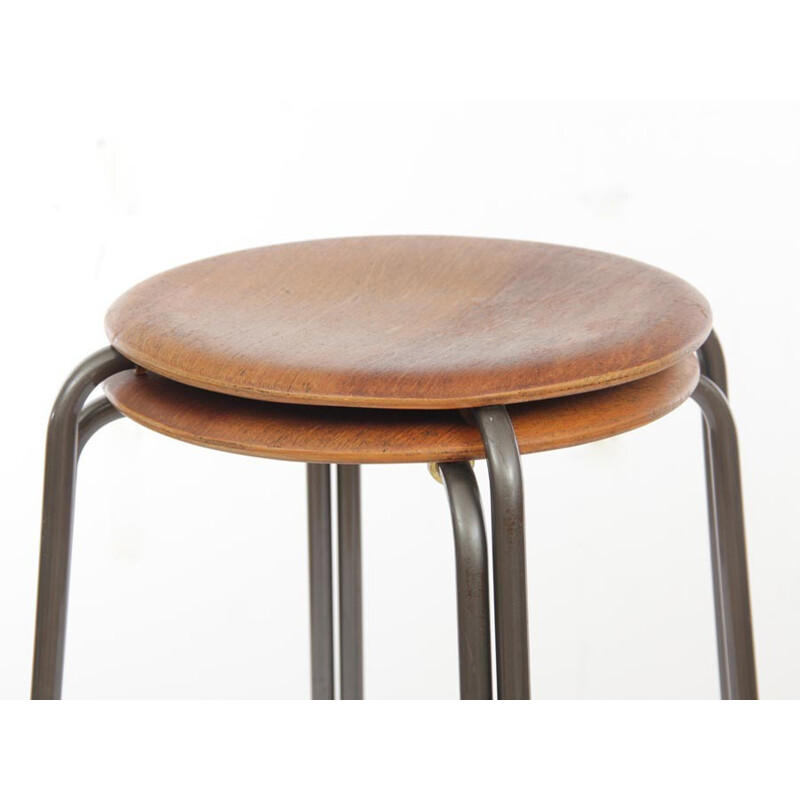 Pair of Scandinavian teak stools - 1960s