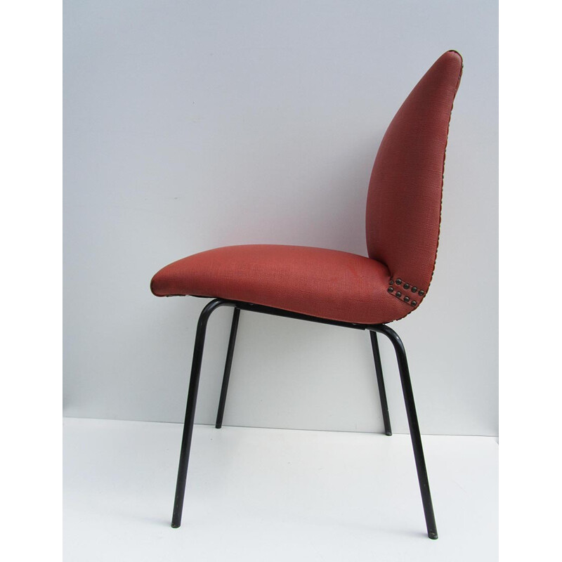 Set of 4 leatherette chairs by Pierre Guariche for Meurop - 1960s