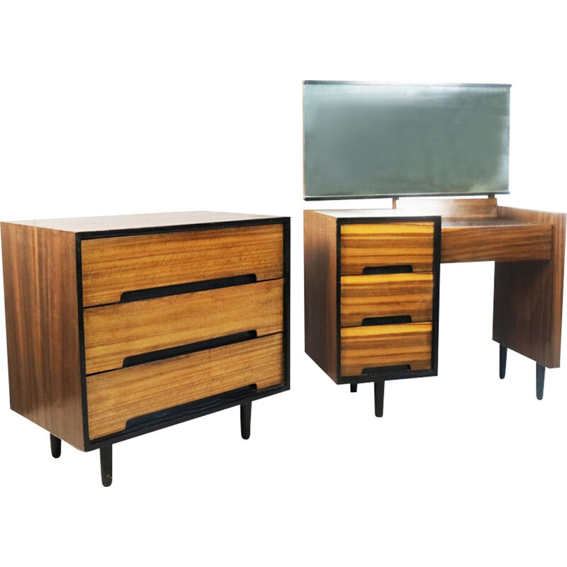 Stag C range dressing table chest drawers set by John and sylvia Reid - 1960s