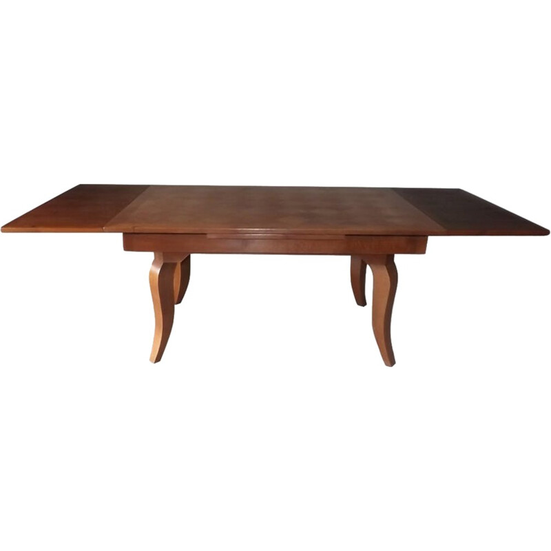 Oak table by Gaston Poisson neoclassical - 1940s