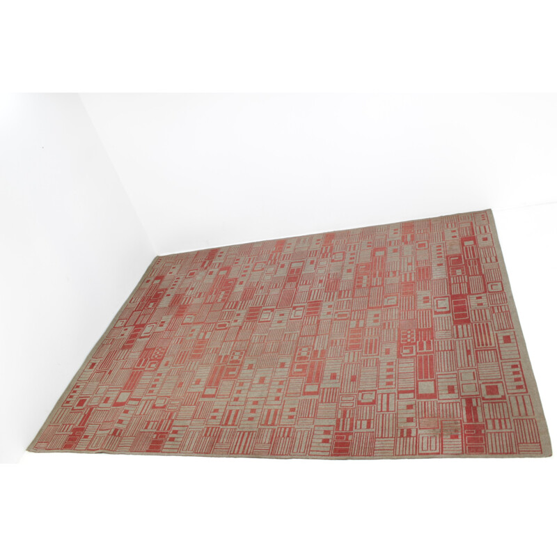 Vinage geometric modernist carpet - 1950s