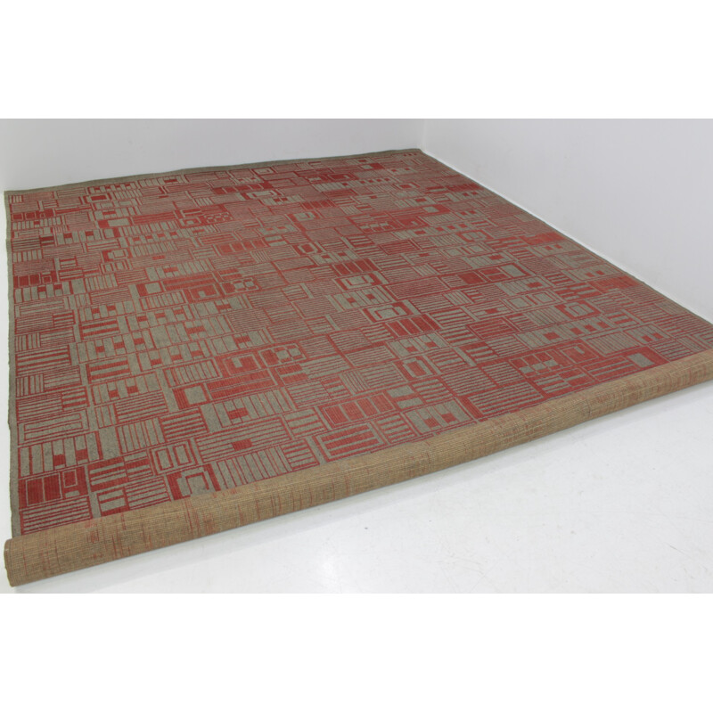 Vinage geometric modernist carpet - 1950s