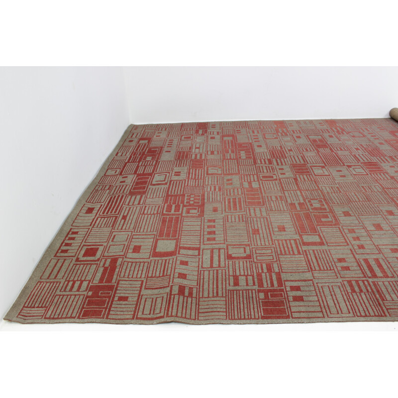 Tapis moderniste vintage géométrique - 1950