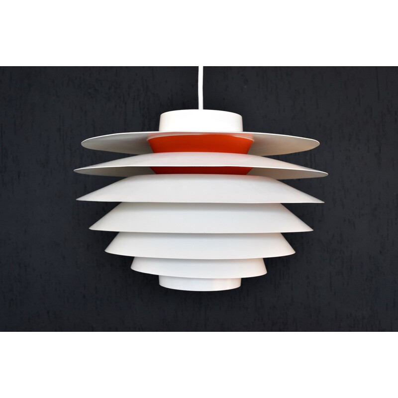 Orange "Verona" Hanging light by Sven Middelboe for Nordisk Solar - 1950s