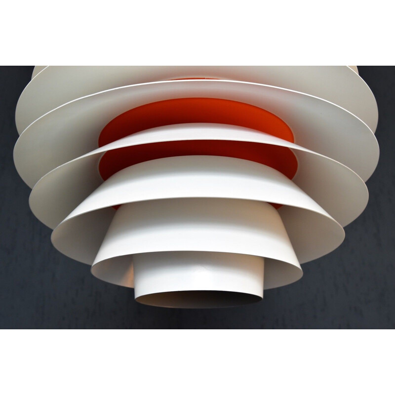 Orange "Verona" Hanging light by Sven Middelboe for Nordisk Solar - 1950s