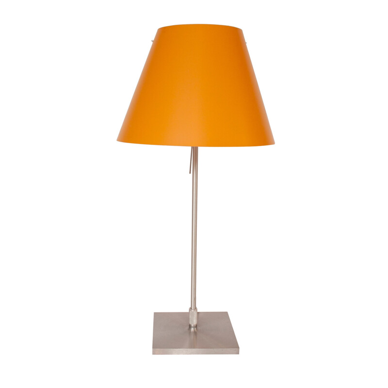 Mid century orange table lamp by Paolo Rizzato - 1980