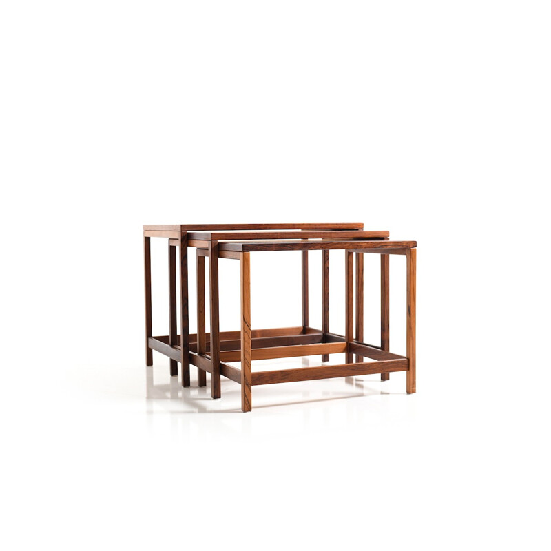 Vintage Danish Nesting Tables in Rosewood - 1960s