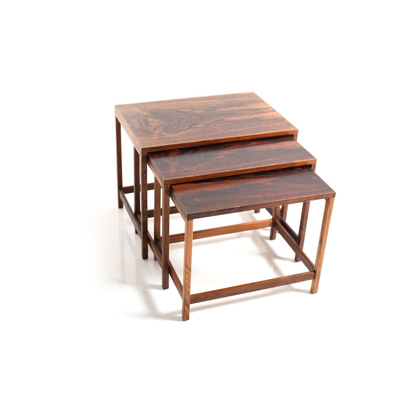 Vintage Danish Nesting Tables in Rosewood - 1960s