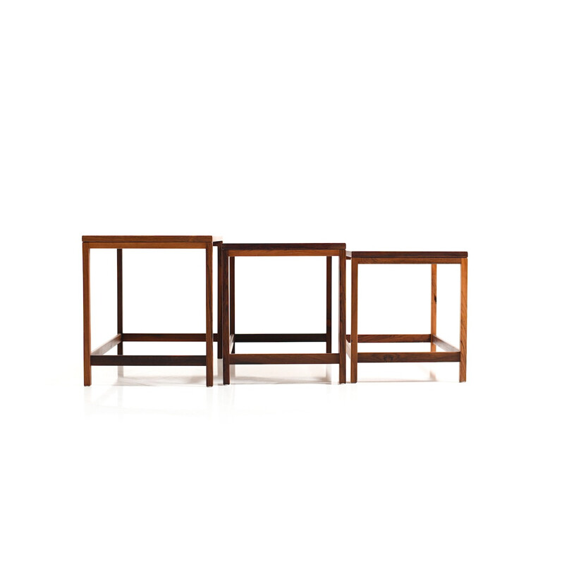 Vintage Danish Nesting Tables in Rosewood - 1960s