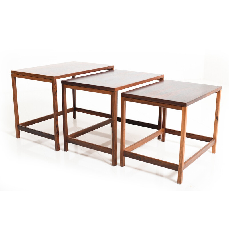 Vintage Danish Nesting Tables in Rosewood - 1960s