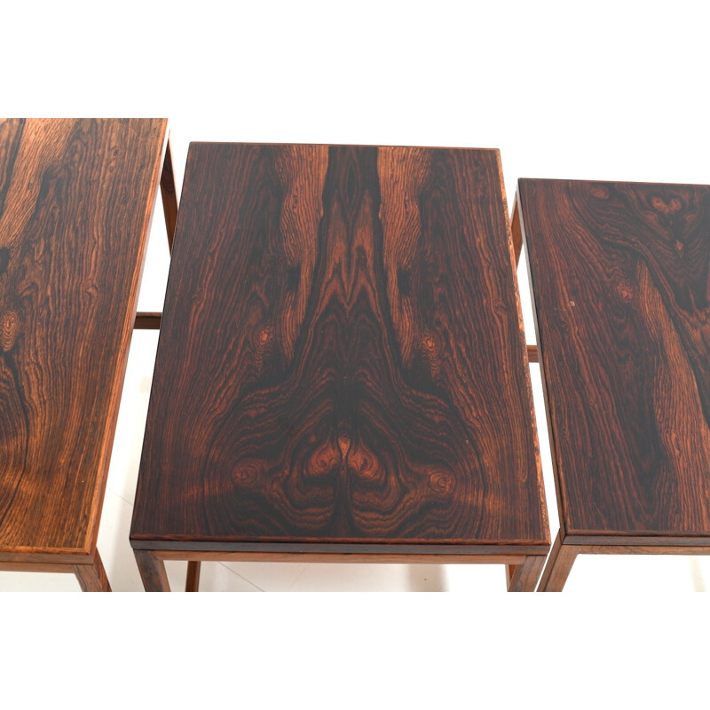 Vintage Danish Nesting Tables in Rosewood - 1960s