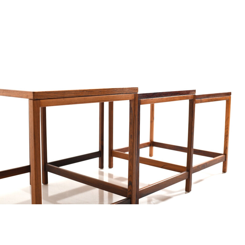 Vintage Danish Nesting Tables in Rosewood - 1960s