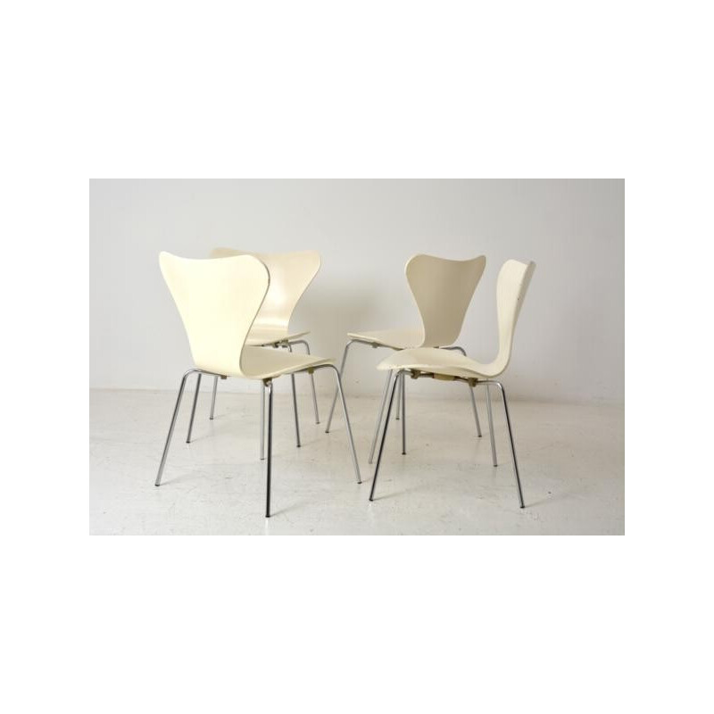 Set of 4 chairs series 7 by Arne Jacobsen for Friz Hansen - 1980s