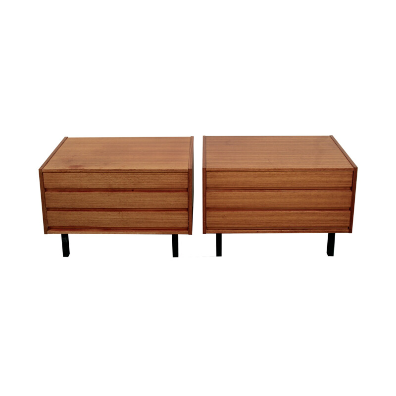 Vinatge pair of chest of drawers in teak - 1960s