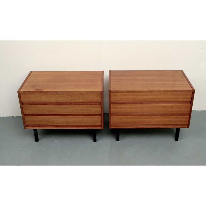 Vinatge pair of chest of drawers in teak - 1960s