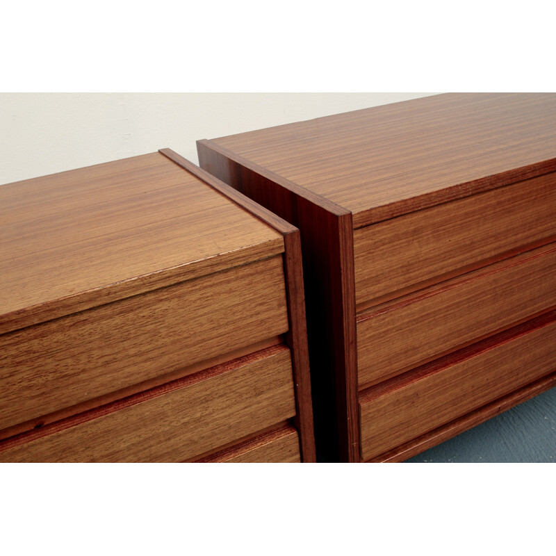 Vinatge pair of chest of drawers in teak - 1960s