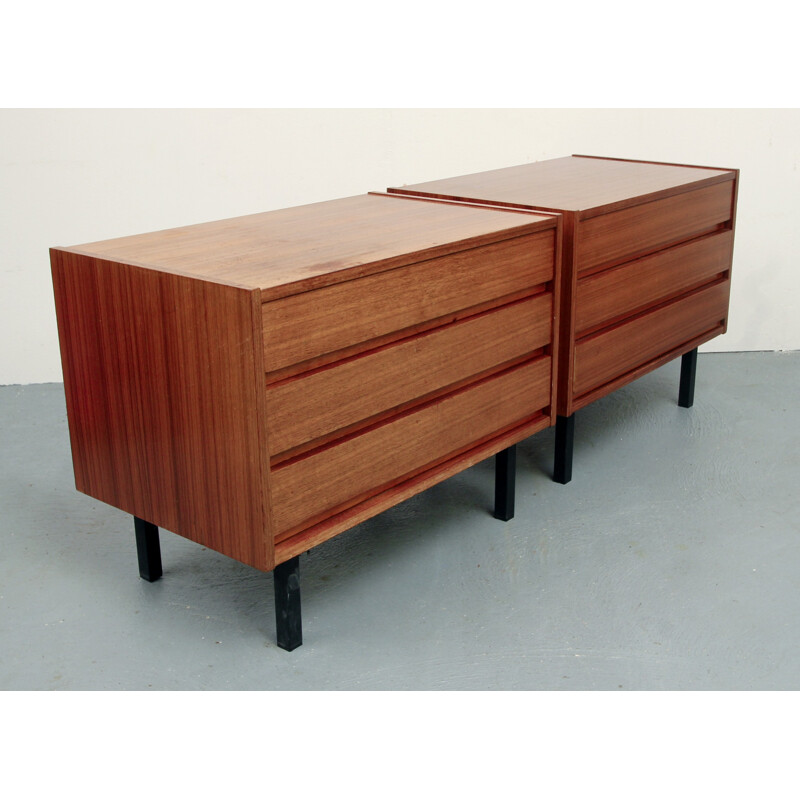 Vinatge pair of chest of drawers in teak - 1960s