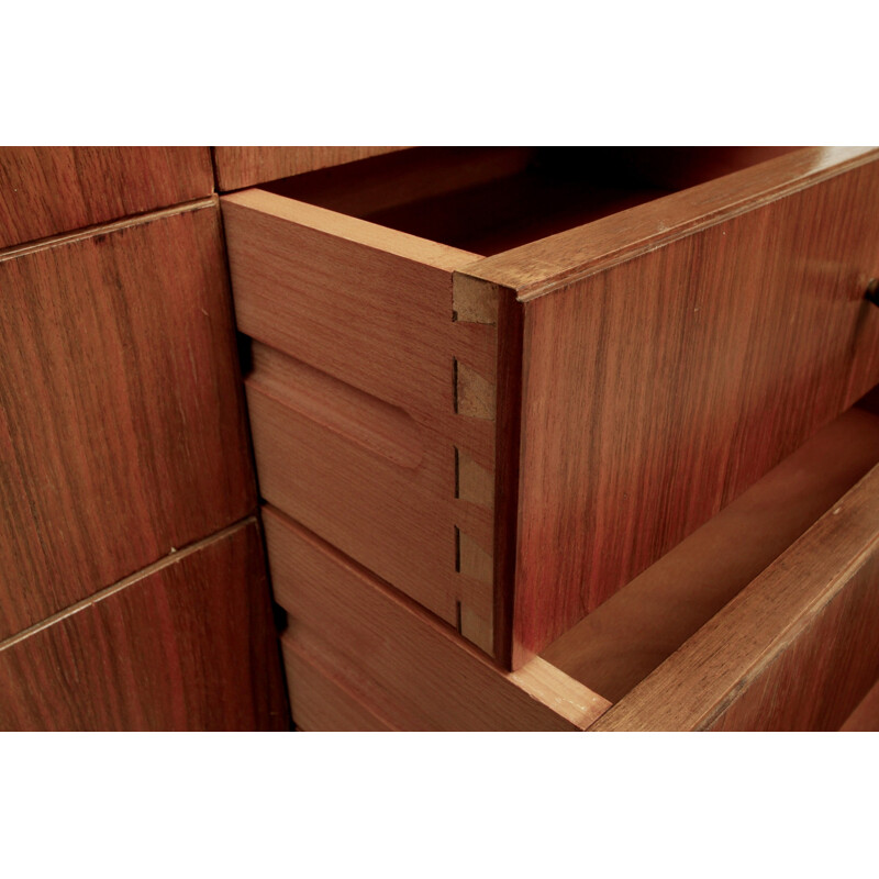 Vintage chest of drawers with drawers in walnut - 1950s