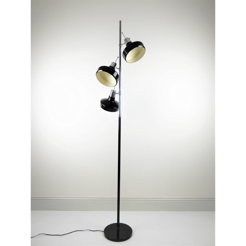 Lampadaire noir par Etienne Fermigier pour Monix - 1960