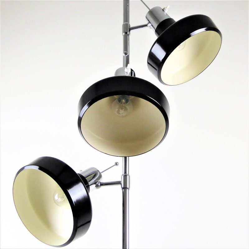 Lampadaire noir par Etienne Fermigier pour Monix - 1960