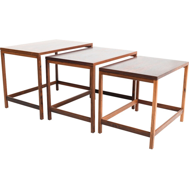 Vintage Danish Nesting Tables in Rosewood - 1960s