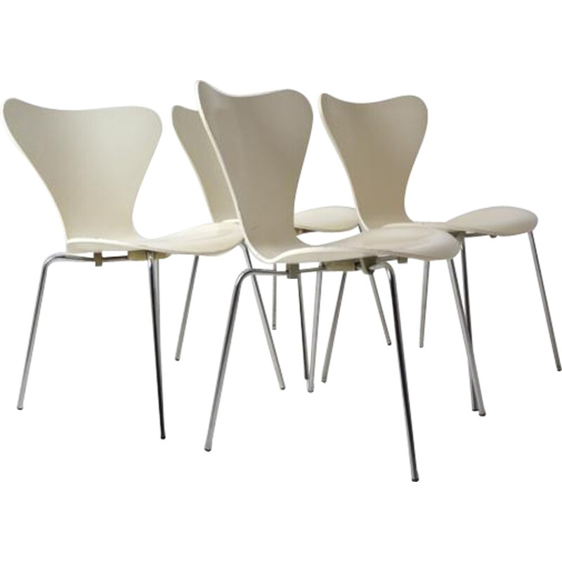 Set of 4 chairs series 7 by Arne Jacobsen for Friz Hansen - 1980s
