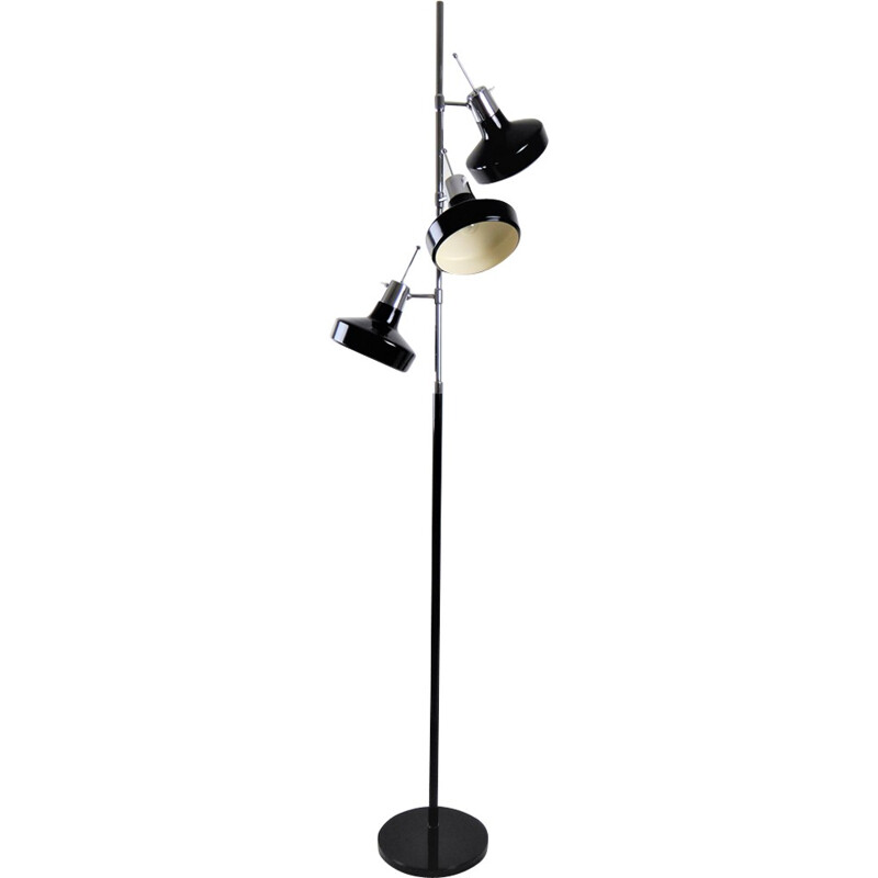 Lampadaire noir par Etienne Fermigier pour Monix - 1960