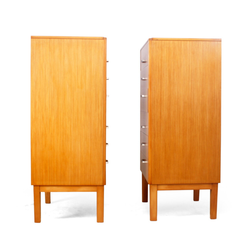 Pair of mid century Tall chest of drawers - 1960s
