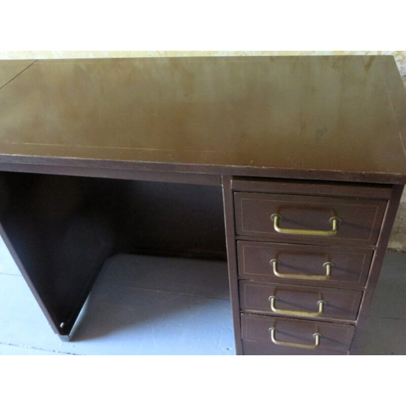 Small Industrial Metal Desk from Roneo - 1960s 