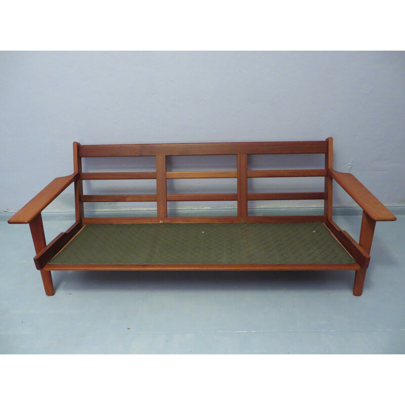 3-Seater GE 290 Teak Sofa by Hans Wegner for Getama Rare Teak Version - 1960s