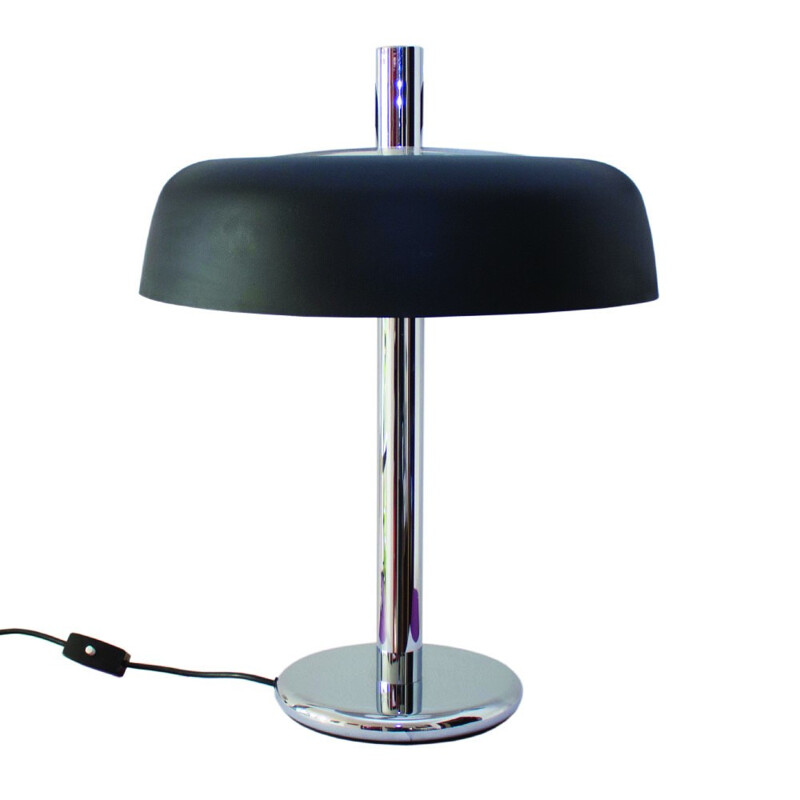 Lampe de table de Champignon noir vintage par Egon Hillebrand pour Hillebrand Lighting - 1960