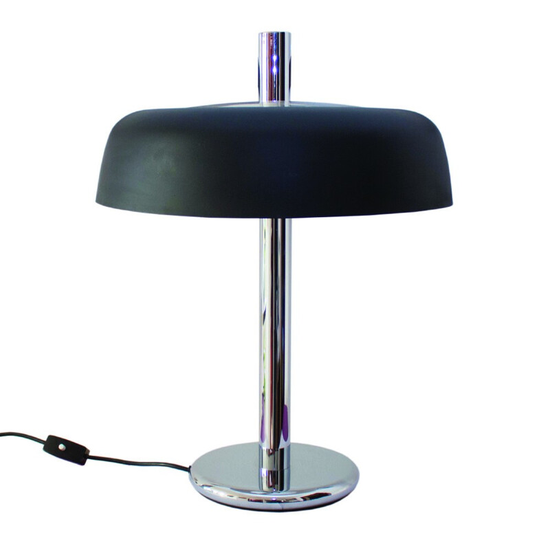 Vintage Black Mushroom Table Lamp by Egon Hillebrand for Hillebrand Lighting - 1960s