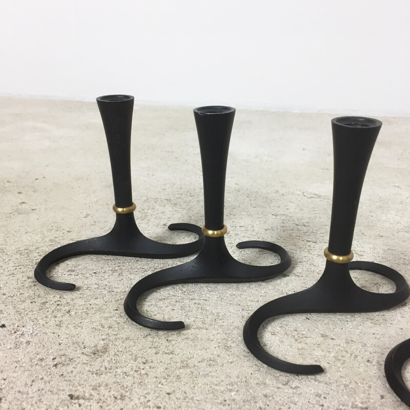 Set of Six Candleholder by Jens Harald Quistgaard for Dansk Designs - 1960s