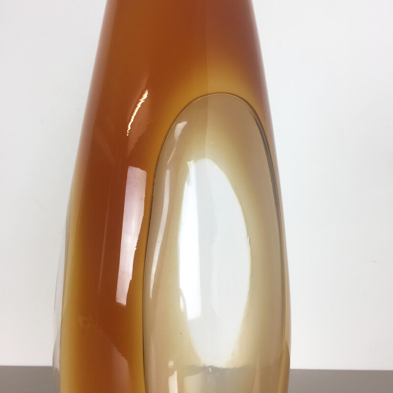 Large Murano Sommerso Handblown Glass Vase - 1970s