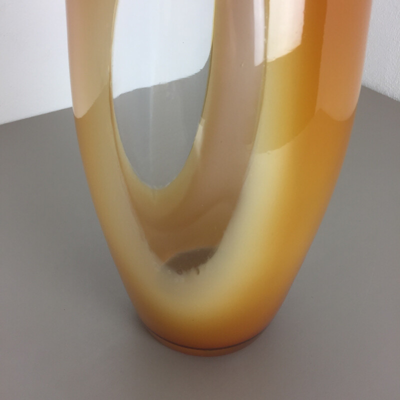 Large Murano Sommerso Handblown Glass Vase - 1970s