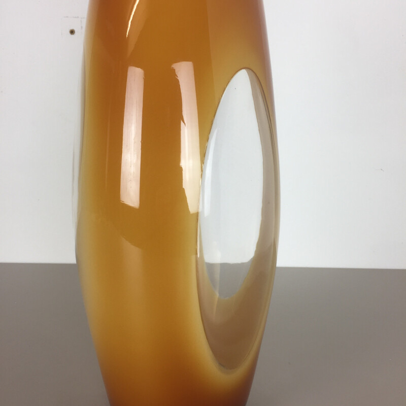 Large Murano Sommerso Handblown Glass Vase - 1970s