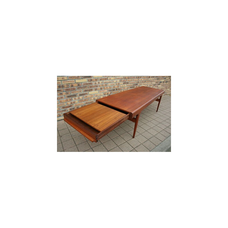 Coffee table in teak, Johannes ANDERSEN - 1960s