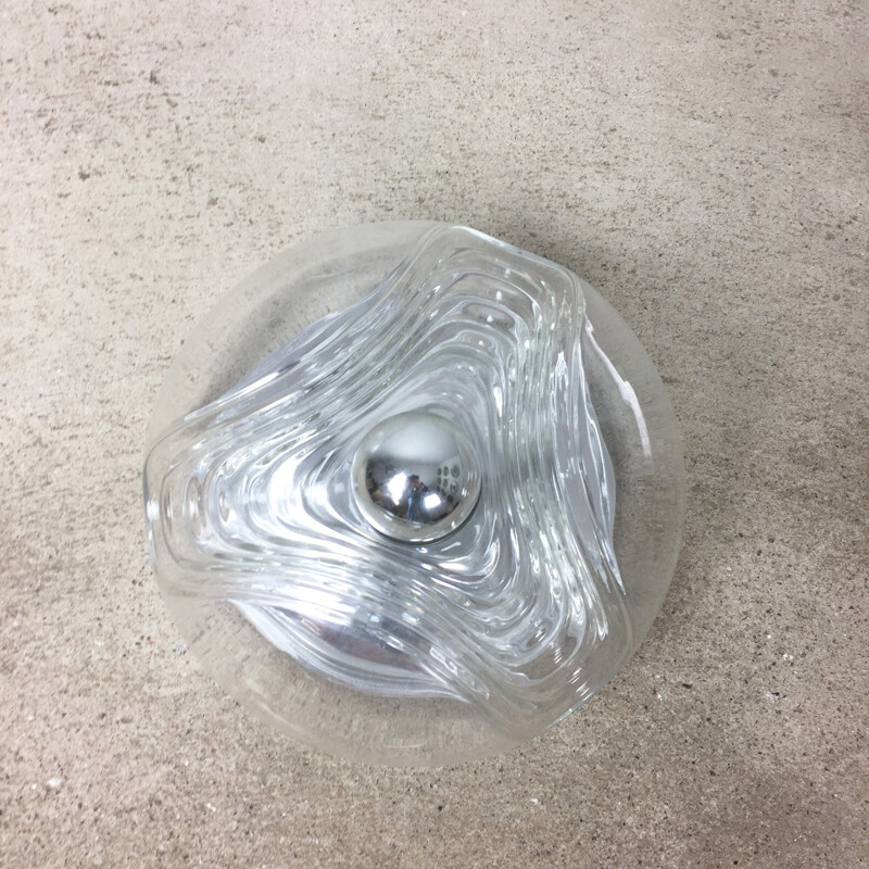 Wall light in glass "WAVE" by Koch  and Lowy for Peill and Putzler - 1970s