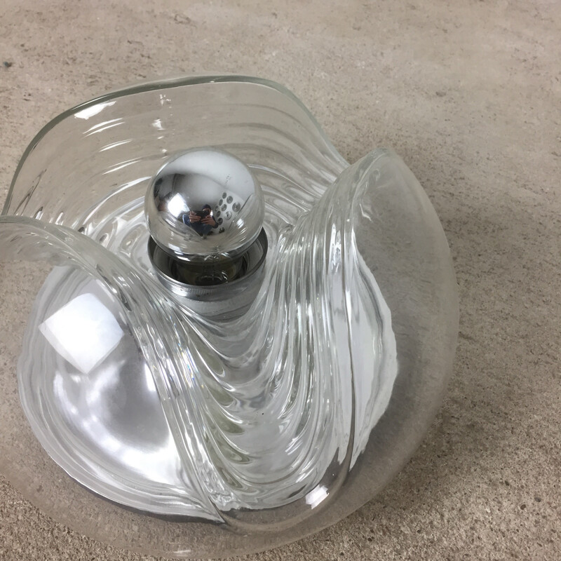 Wall light in glass "WAVE" by Koch  and Lowy for Peill and Putzler - 1970s