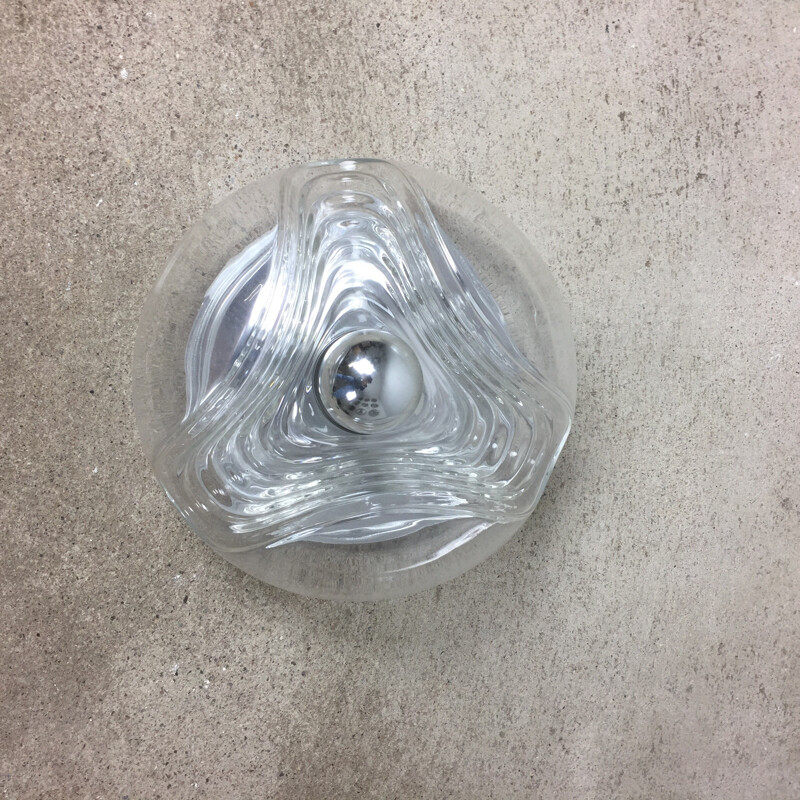 Wall light in glass "WAVE" by Koch  and Lowy for Peill and Putzler - 1970s