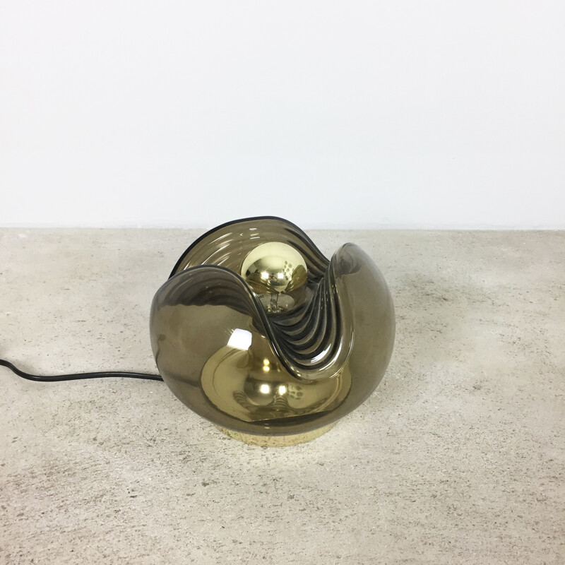 Original glass desk light "WAVE" by Koch and Lowy for Peill & Putzler - 1970s